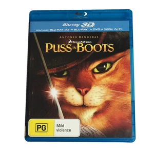 Juego de 3 discos de película DVD Blu-ray Puss in Boots - Imagen 1 de 4