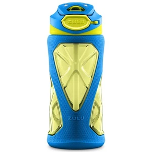 ZULU Torque Kids Tritan Plastic Water Bottle with Silicone Sleeve | 16 oz | Blue - Picture 1 of 10