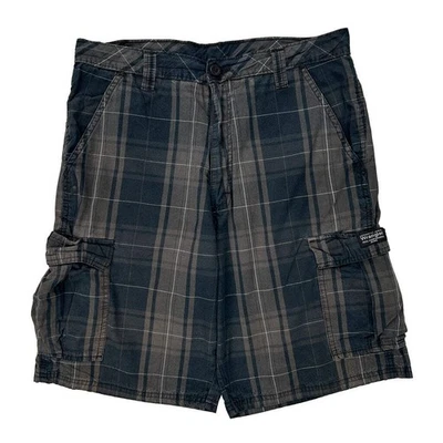 Pantalones Cortos Carga Wrangler Cuadros - 32W 10L Algodón Negro Foto 1 de 4