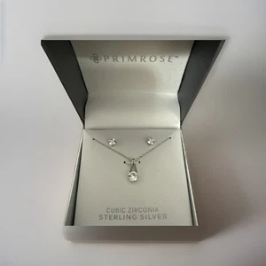 Primrose Cubic Zirconia Sterling Silver Necklace - Picture 1 of 5