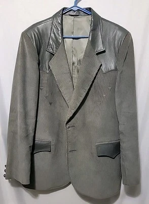 Pioneer Wear Sports Coat Blazer Mens Size 46L Gray Western Made in USA - Image 1 of 4