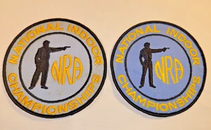 2 NRA NATIONAL INDOOR CHAMPIONSHIPS PATCHES Aufnäher Pistolenturnier - Bild 1 von 2