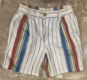 Polo Ralph Lauren Boys Size 4 Seersucker Cotton Striped Shorts VTG 90s - Picture 1 of 10