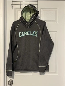 Sudadera con Capucha Pullover LOGO Gris Verde Menta CABELAS para Mujer Talla Grande Con Capucha - Imagen 1 de 3