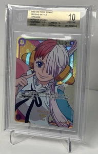 2022 One Piece Summit Uta OP02-120 SEC BGS Pristine 10 Gold Japanese Battle - Picture 1 of 2