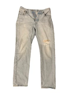 Levis 501 Jeans 150th Anniversary Womens 28x30 Light Wash Floral P - Picture 1 of 9