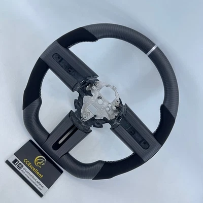 Volante de fibra de carbono real con Alcantara para Ford Mustang 2005-2009 GT Foto 1 de 4