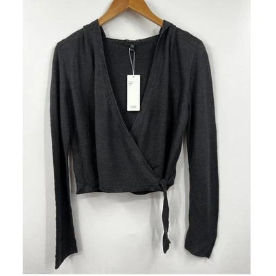 Suéter con Capucha Recortada Eileen Fisher Tejido de Lino Orgánico XXS Foto 1 de 4