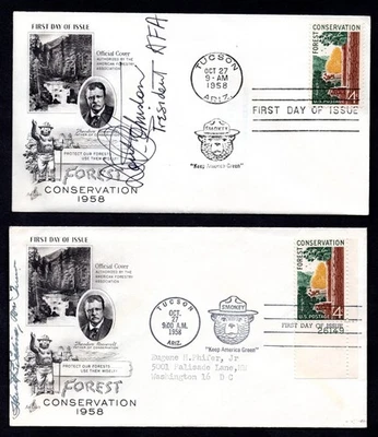 US 1958 FROM THE POSTMASTER GENERAL COLLECTION OF 5 FDCS FOREST CONSERVATION - Image 1 of 4