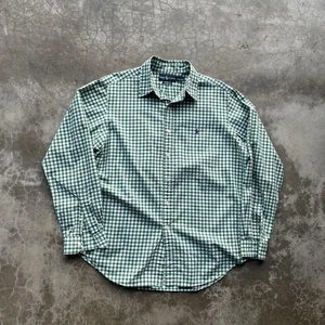 VTG Ralph Lauren Shirt Mens Large Green White Button Down Classic Fit Check - Picture 1 of 6