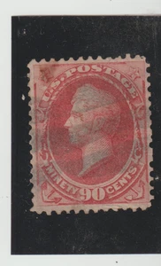 US Scott #155 Used 90c carmine Perry 1872 CV$325. - Picture 1 of 2