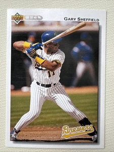 ⭐🦄 1992 Upper Deck - Gary Sheffield #234 MLB Baseball - Milwaukee Brewers (RC) - Picture 1 of 2