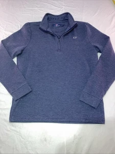 Vineyard Vines 1/4 Zip Pullover Sweater Nautical Preppy Youth XL Blue - Picture 1 of 9