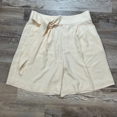 Pantalones Cortos Lauren Ralph Lauren Cinturón Plisado Crema Talla 18 Foto 1 de 4