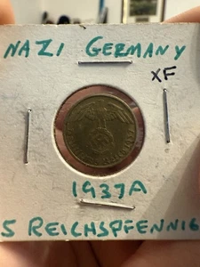 Alemania Tercer Reich. 5 Reichspfennig 1937 A. - Imagen 1 de 3