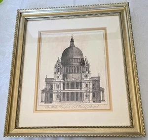 St Pauls Cathederal, Block Print by Italian Artist Toni Senly, London 1912-13 - Picture 1 of 7
