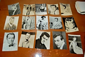 Lote de fotos vintage pequeñas y recortadas de estrellas de televisión de cine de los años 50 Darren, Debbie Reynolds - Imagen 1 de 5