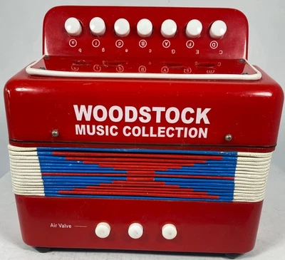 INSTRUMENTO DE MÚSICA INFANTIL COLECCIÓN MÚSICA MADERA ACORDEÓN ROJO VINTAGE Foto 1 de 4