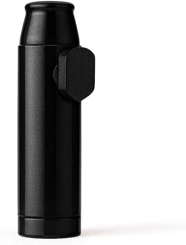 iSnuff Metal Bottle Spice Storage Dispenser Black