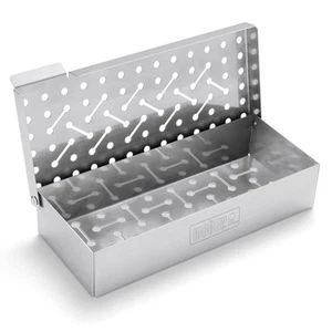 Weber Räucherbox (24 x 12 x 5cm), aus langlebigen Edelstahl, mit Lüftungschli... - Bild 1 von 8