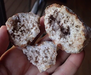 Druzy Crystal 3 Piece Geode Kentucky Gems Specimen Geology Balance Chakra KG5 - Picture 1 of 6