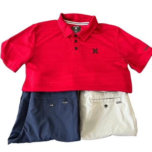 Hurley Youth Boys Summer Shorts & Polo Mixed Lot - Large - Picture 1 of 11