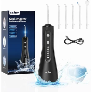 SEJOY Akku-Zahnseide Zahnseide Irrigator Zahnreiniger 5 Strahlspitzen - Bild 1 von 7