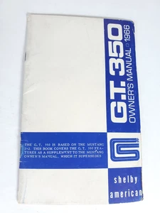 RARE ORIGINAL 1966 Shelby American GT350 Mustang Owners Manual SECOND PRINTING - Picture 1 of 10