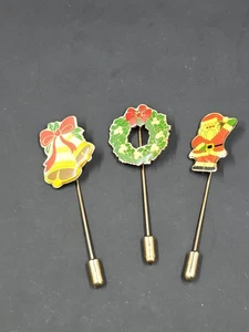 Vintage SWIE 1980 Weihnachten Stick Mütze Anstecknadeln, 3er Set - Bild 1 von 9