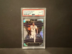 Tarjeta Panini Select Anthony Davis Lakers Silver Prizm 2019 clasificación 10 PSA gema como nueva - Imagen 1 de 4