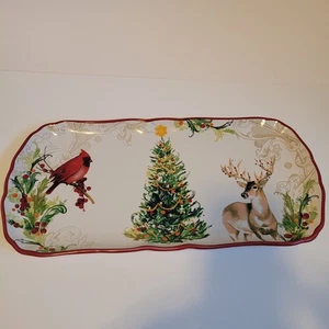Thirty Fourth & Main Ceramic Rectangle Holiday Serving Platter See Description! - Picture 1 of 15
