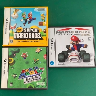 New Super Mario Bros & 64 & Kart 3 set Nintendo DS NDS Tested - Image 1 of 4