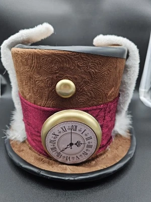 Alice In Wonderland Mad Hatter White Rabbit Top Hat Adult Costume Bunny Ears - Image 1 of 4