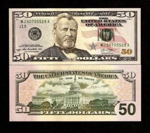 USA UNITED STATES AMERICA 50 Dollars NEW 2013 GRANT FLAG UNC CURRENCY BANK NOTE - Picture 1 of 2