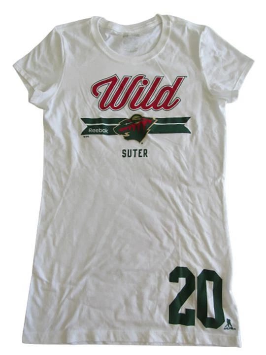 Nueva Camisa Reebok Minnesota Wild #20 Ryan Suter Para Mujer Talla M Blanca Foto 1 de 4