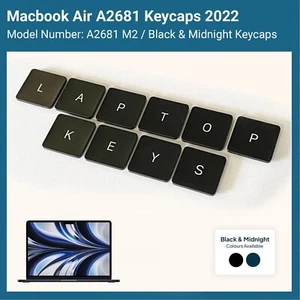 MacBook Air Replacement Key & Clip for A2681 M2 13" Midnight / Black 2022 - Picture 1 of 6