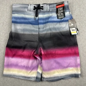 Speedo Shorts Herren M Badehose gefüttert China blau Streifen UPF 50+ Stretch neu mit Etikett $ 58 - Bild 1 von 9