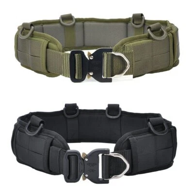 Tactical Molle Belt Military Battle Belt CS Hunting Paintball Padded Waist Belt - Image 1 of 4