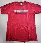 T-shirt homme motard Bob's Motown Detroit MI HARLEY DAVIDSON L MOTOS rouge