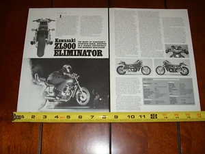 1985 KAWASAKI ZL900 ELIMIATOR ORIGINAL ARTICLE - Picture 1 of 3