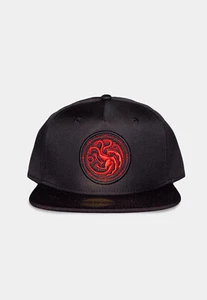 GAME OF THRONES HOUSE TARGARYEN LOGO BLACK SNAPBACK BASEBALL CAP - Picture 1 of 5