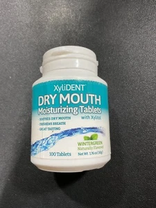 Dry Mouth, Moisturizing Tablets with Xylitol, Wintergreen, 100 Tablets, 1.76 oz - Picture 1 of 4