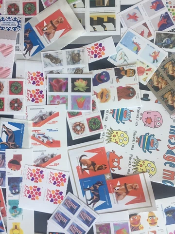 US Mint Postage Stamps The "UNWANTABLES", BELOW FACE,  200 pieces POSTPAID Cover