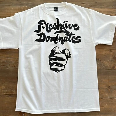 Extremely Rare Vintage New From 2008 Freshjive "Dominates" Men's T-Shirt White - Image 1 of 4