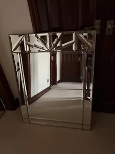Large Vintage Leaded Light Wall Mirror - Picture 1 of 15