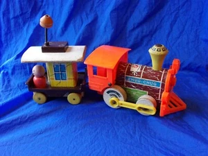 Fisher Price Little People Chug Chug Choo Choo Train Pull Toy Vintage 1964 - Picture 1 of 5