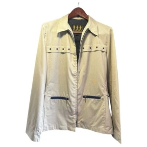 Vintage Robert Lewis Zip Jacket | Beige 70s Style Utility Coat Size 40 Long - Bild 1 von 8