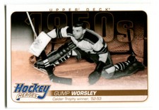 2011-12 UD Hockey Heroes Gump Worsley Card #HH2 New York Rangers