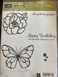 Stampin Up! Cling Stempelset - SCHÖNER TAG Blumen GRATIS GESCHENK - Bild 1 von 6