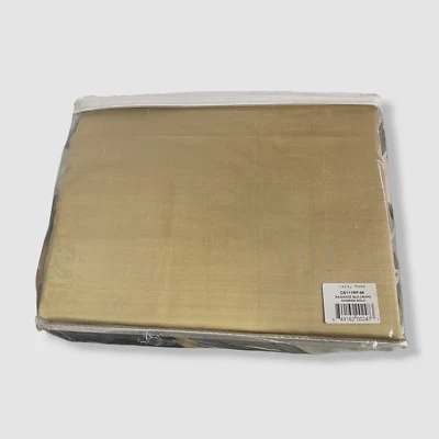 $335 Amity Home Gold Radiance Silk Drape Curtain | 52x96 - Image 1 of 4